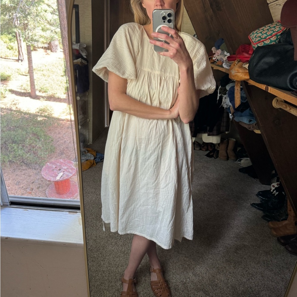 Atelier Delphine Mardi Cream Midi Dress - Picture 2 of 7